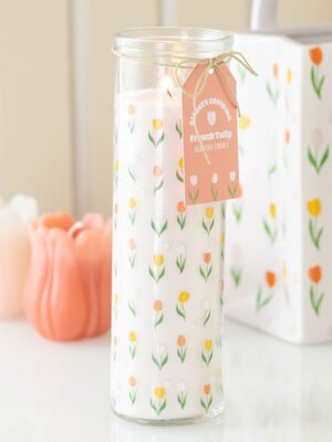 Tulip Print French Tulip Tube Candle - Aromatherapy