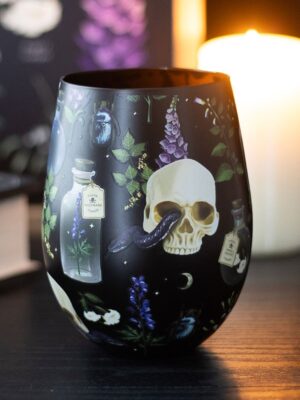 Venom & Vines Print Stemless Glass - Gothic Decor