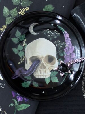 Venom & Vines Skull Trinket Dish - Spiritual Home Decor