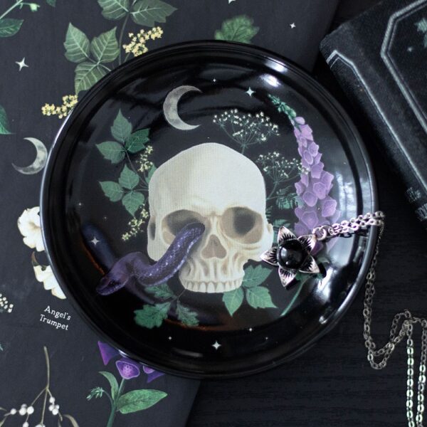 Venom & Vines Skull Trinket Dish - Spiritual Home Decor