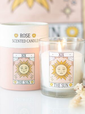The Sun Vintage Tarot Rose Candle - Aromatherapy