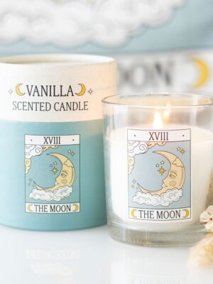 The Moon Vintage Tarot Vanilla Candle - Aromatherapy