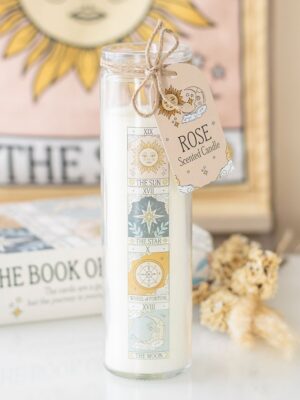 Vintage Tarot Rose Tube Candle - Aromatherapy