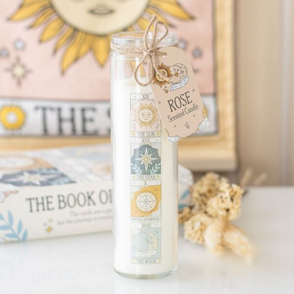 Vintage Tarot Rose Tube Candle - Aromatherapy