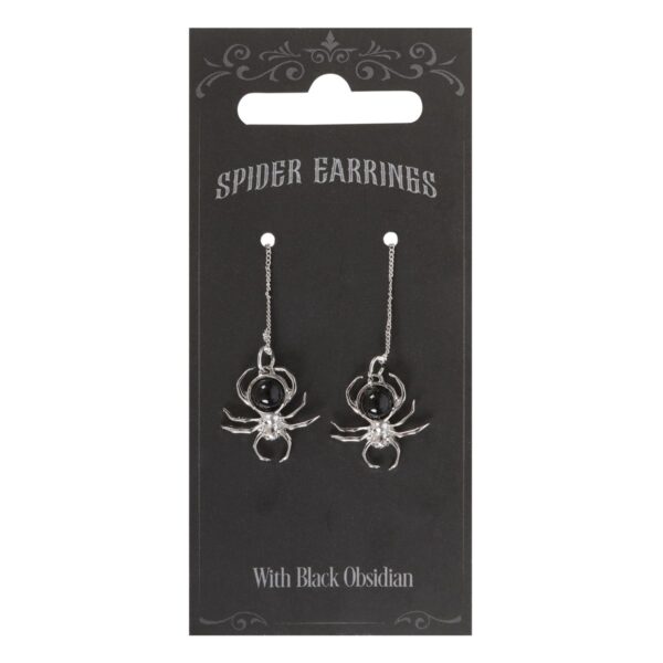 WE_55324.jpg Black Obsidian Spider Threader Earrings - Jewelry