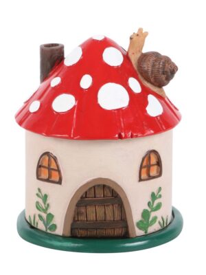 Mushroom House Resin Incense Cone Burner - Aromatherapy