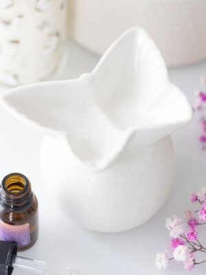 White Butterfly Oil Burner - Aromatherapy