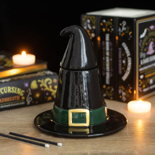 WI_40227.jpg Black Witch Hat Oil Burner - Witchcraft Ritual