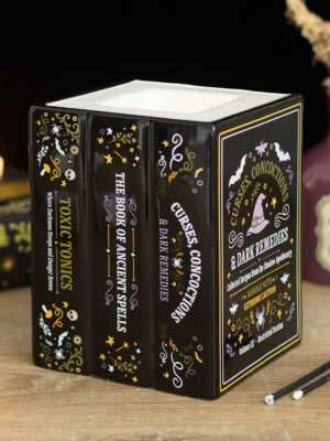 Witch's Apothecary Book Shaped Oil Burner and Wax Warmer - Witchcraft Ritual