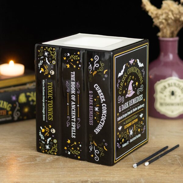WI_60327.jpg Witch's Apothecary Book Shaped Oil Burner and Wax Warmer - Witchcraft Ritual