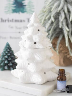 White Fir Tree Oil Burner and Wax Warmer - Aromatherapy