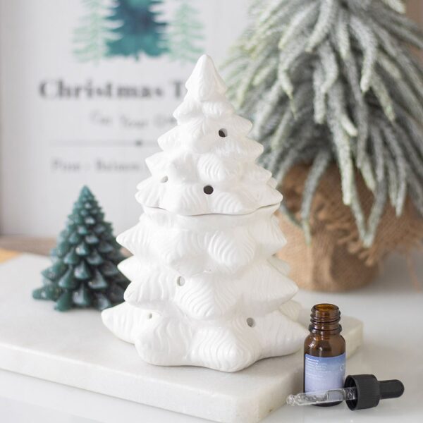 White Fir Tree Oil Burner and Wax Warmer - Aromatherapy