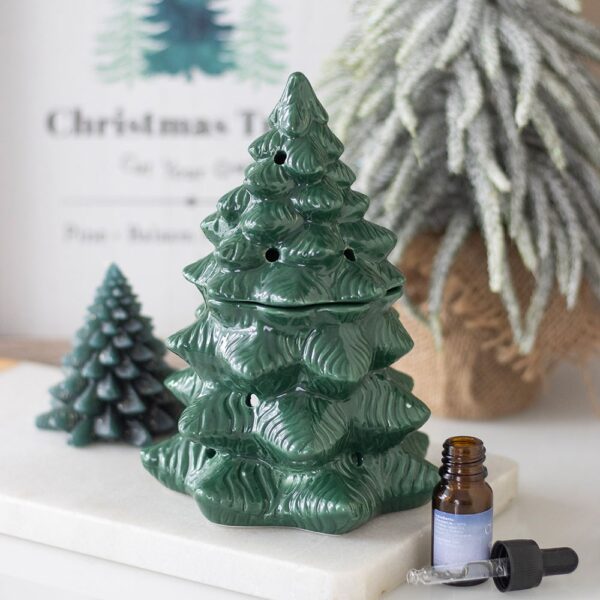 Green Fir Tree Oil Burner and Wax Warmer - Aromatherapy
