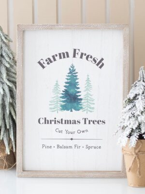 Farm Fresh Christmas Trees Framed Wall Art Print - Spiritual Home Decor