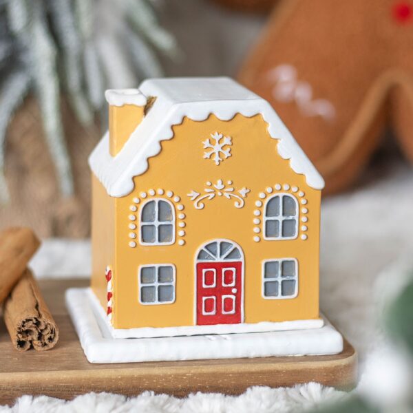 Candy Cane Gingerbread House Incense Cone Holder - Aromatherapy