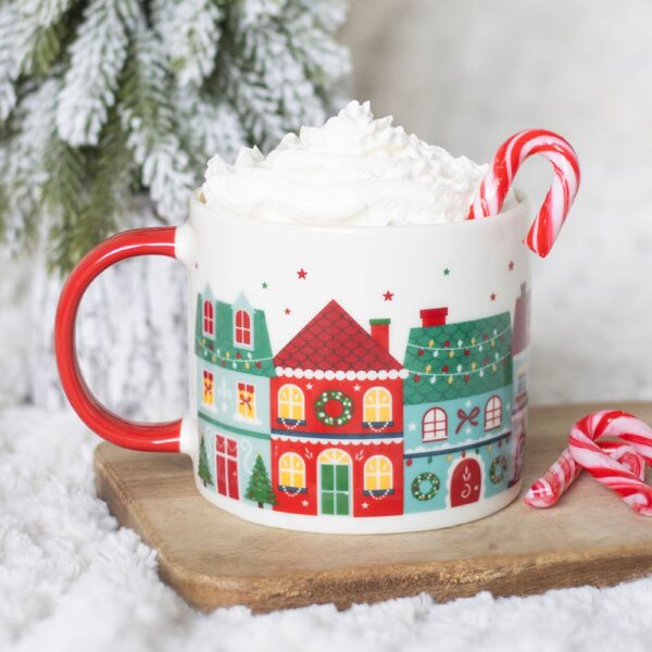 Christmas Street Print Mug - Ceramic Mug