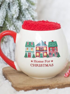 Home for Christmas Mug and Socks Set - Ceramic Mug
